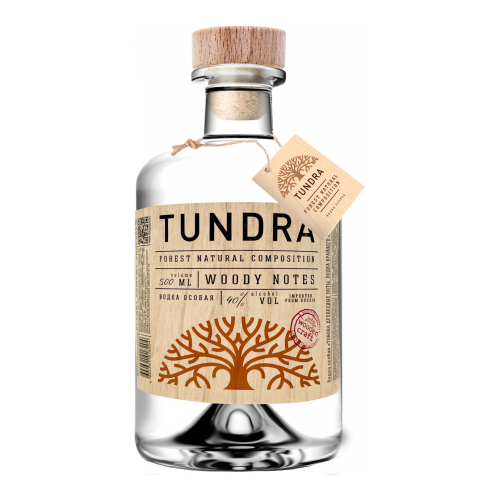 Водка "Тундра" Древесные Ноты, 0.5 л