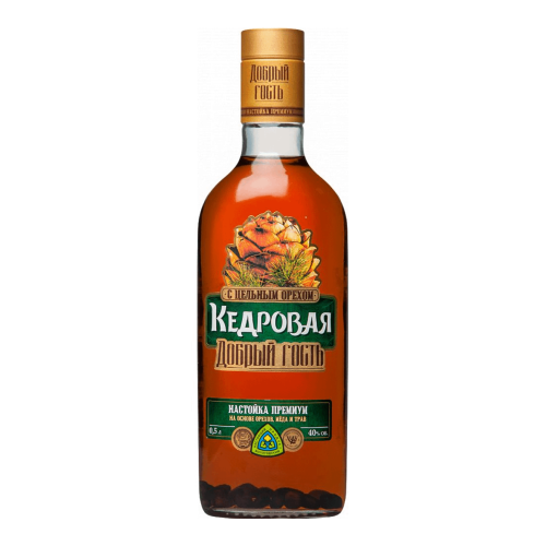 Настойка Добрый гость Кедровая горькая 40% 0,5 л
