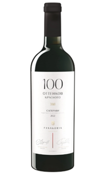 РОССИЙСКОЕ ВИНО С ЗАЩИЩЕННЫМ НАИМЕНОВАНИЕМ МЕСТА ПРОИСХОЖДЕНИЯ "СЕННОЙ" ВЫДЕРЖАННОЕ СУХОЕ КРАСНОЕ  "САПЕРАВИ. 100 ОТТЕНКОВ КРАСНОГО" 0,75 л Россия