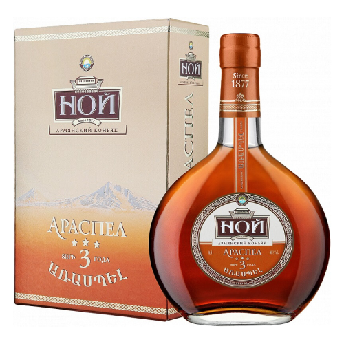 Коньяк "Ной Араспел" 3-летний, в подарочной коробке, 0.5 л