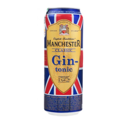 Коктейли "Manchester" Gin-tonic Classic, in can, 0.45 л