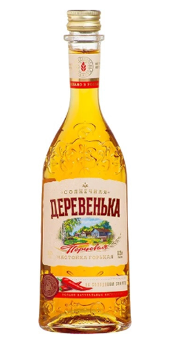 Настойка горькая "Солнечная деревенька перцовая на солодовом спирте "Альфа" 0,25 л Россия