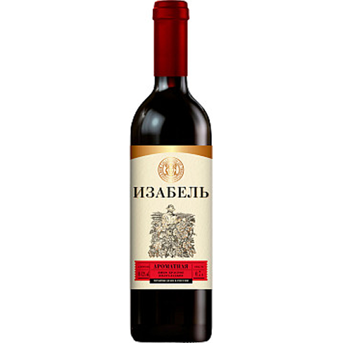 Вино полусладкое красное "ИЗАБЕЛЬ" 0,7 л Россия
