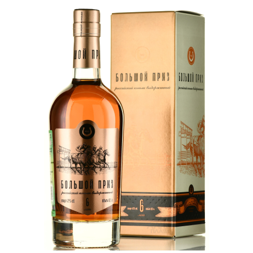 Коньяк "Большой Приз" КВ, в подарочной коробке, 0.5 л