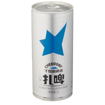 Пиво "Cheerday" Silver, in can, 1 л
