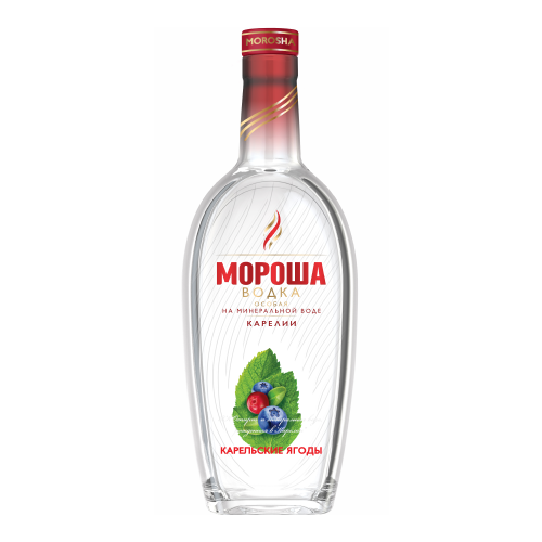 Водка особая "МОРОША НА МИНЕРАЛЬНОЙ ВОДЕ КАРЕЛИИ. КАРЕЛЬСКИЕ ЯГОДЫ"