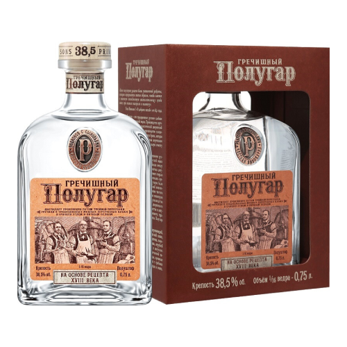 Водка "Polugar" Buckwheat, gift box, 0.75 л