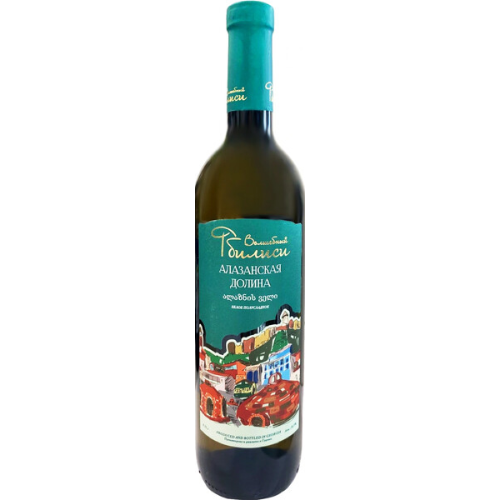Вино Волшебный Тбилиси Алазанская Долина ординарное сортовое белое полусладкое, 750мл
