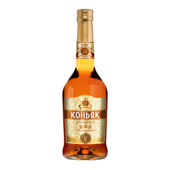Коньяк Татспиртпром, Российский "Три звездочки", 0.5 л