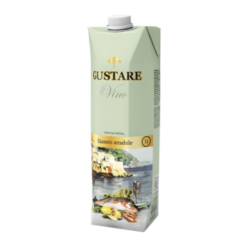 Вино Gustare белое полусладкое 1 л