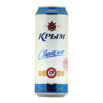 Пиво "Крым" Светлое, в жестяной банке, 0.45 л