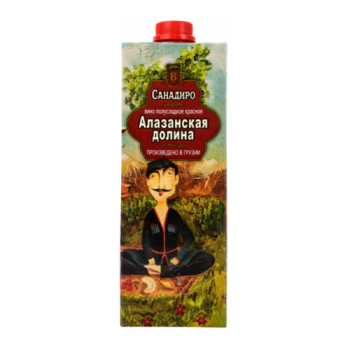 Вино Sanadiro Alazanskaya Dolina krasnoe tetra-pak 1 л