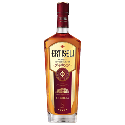 Коньяк грузинский пятилетний «Пятилетний» торговой марки ЭРТИСЕЛИ 0,5 л Грузия