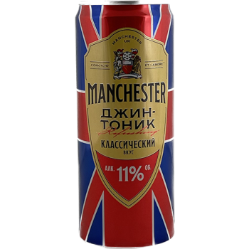 Коктейли "Manchester" Gin-tonic with Grapefruit juice, in can, 0.45 л