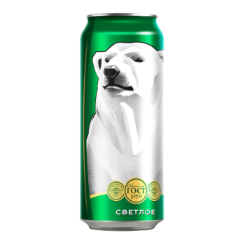 Пиво Белый Медведь светлое пастер. ж/б 0,45 л