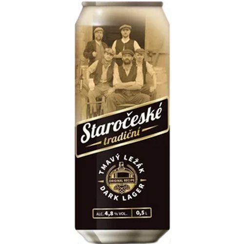 Пиво "Staroceske tradicni" Tmavy Lezak, in can, 0.5 л