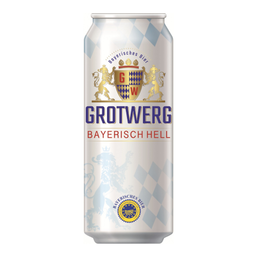 Пиво "Grotwerg" Bayerisch Hell, in can, 0.5 л