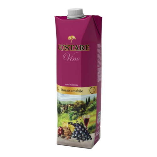 Вино ГУСТАРЕ Красное Полусладкое 1л