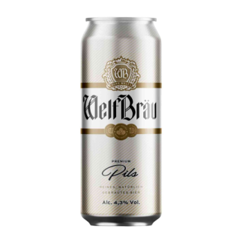 Пиво Brauerei Mönchengladbach "Welfbrau Premium Pils", в жестяной банке, 0,5 л.