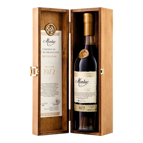 Арманьяк "Monluc", Armagnac AOC, 1972, wooden box, 0.7 л