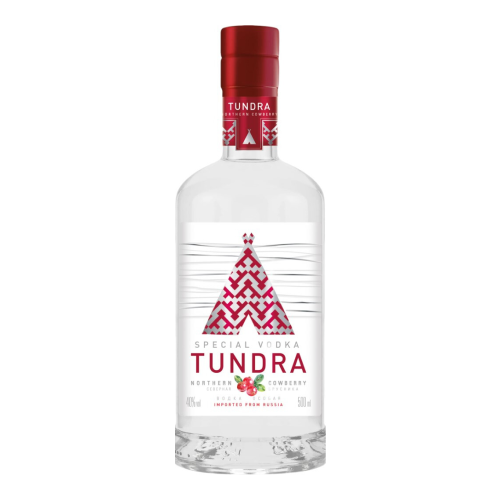 Водка "Тундра" Северная брусника, 0.5 л