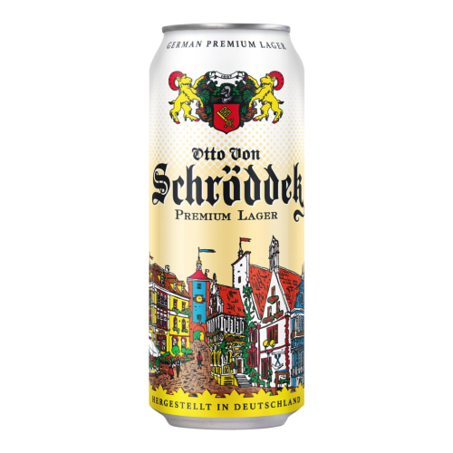 Пиво "Otto Von Schrodder" Premium Lager, in can, 0.5 л