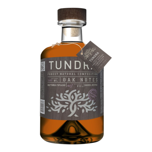 Ликер "Тундра" Дубовая Выдержка, настойка горькая, 0.5 л