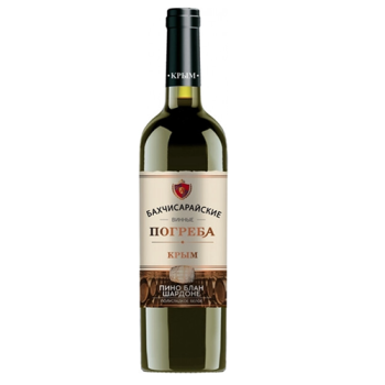 Пино Блан-Шардоне Бахчисарайские Винные Погреба Вино ординарное полусладкое белое 0,75л/6 Россия