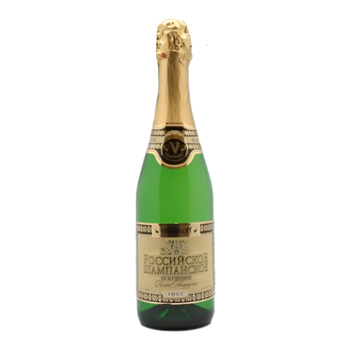 Российское шампанское белое полусухое «Искушение»
