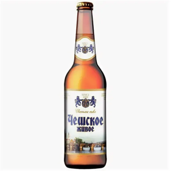Пиво светлое «Чешское Живое» пастеризованное фильтрованное 0,45 л ст/б  4,7%  Россия