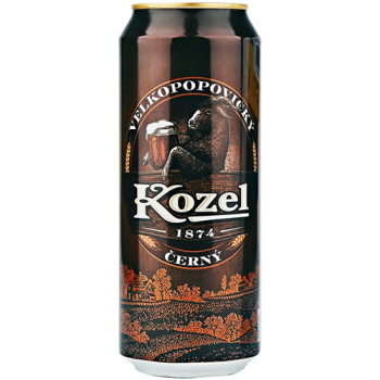 Пиво "Велкопоповицкий Козел" Темное, в жестяной банке, 0.5 л