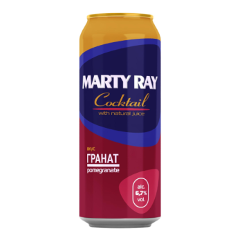 Пивной напиток "Марти Рэй со вкусом граната" 0,45 л