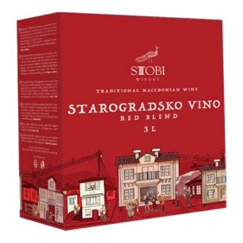 Вино Stobi, "Starogradsko" Red Blend, bag-in-box, 3 л