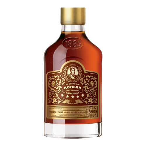 Коньяк ККЗ, "Пять звездочек", 100 мл