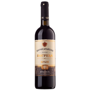 Вино ординарное полусладкое красное "Красное" "Бахчисарайские Винные Погреба" 0,75 л Россия