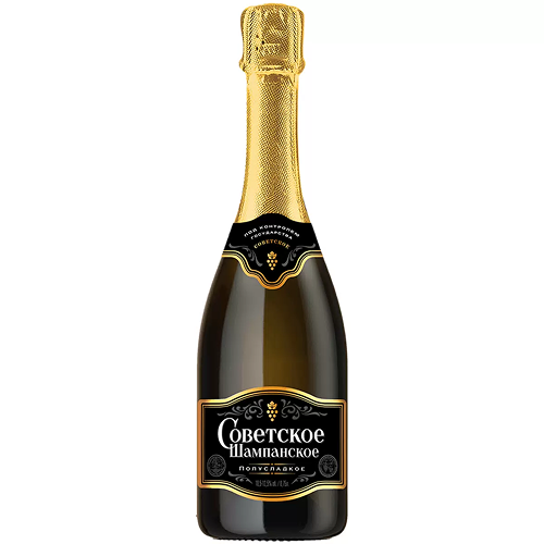 СОВЕТСКОЕ ШАМПАНСКОЕ Вино игристое белое полусладкое 0,75л/6 Россия