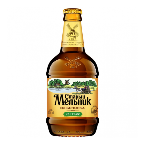Пиво "Старый Мельник из Бочонка" Светлое, 0.5 л