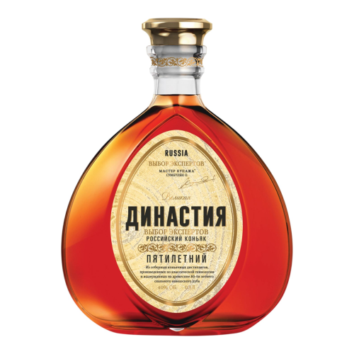 Коньяк ВЕЛИКАЯ ДИНАСТИЯ Выбор Экспертов Российский ординарный 5 лет, 0.5л