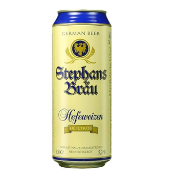 Пиво ШТЕФАНС БРАУ ХЕФЕВАЙЗЕН светлое пастериз.нефильтрованное 5,3% 0,5л