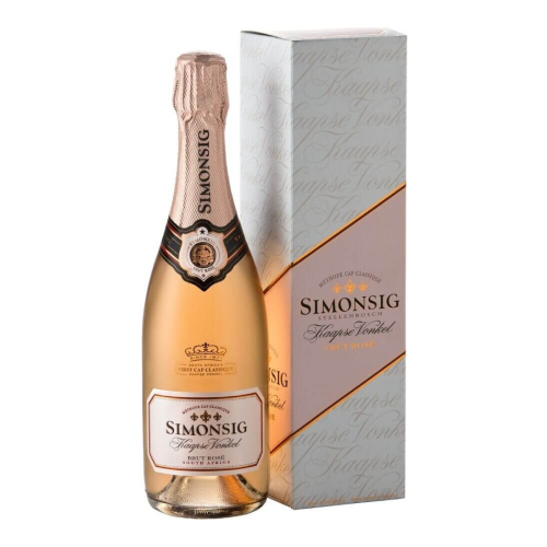 Игристое вино Simonsig, "Kaapse Vonkel" Brut Rose, 2020, gift box