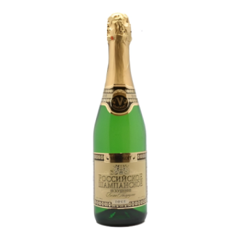 Российское шампанское белое полусухое «Искушение»