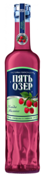Настойка полусладкая "ПЯТЬ ОЗЕР" ЯГОДА МАЛИНА 0,5 л Россия
