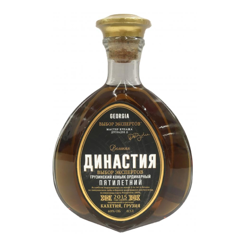 Коньяк ВЕЛИКАЯ ДИНАСТИЯ Выбор Экспертов Грузинский ординарный 5 лет 40%, 0.5л, Грузия