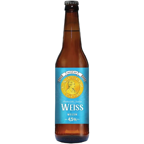 Пиво "Вайс Канцлеръ" светло непастеризованное нефильтрованное неосвет 0,45 л/6  СТЕКЛО 4,5%  Россия