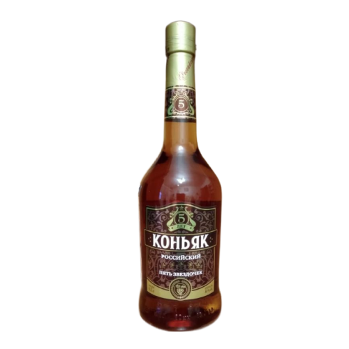 Коньяк ККЗ, "Пять звездочек", 0.5 л