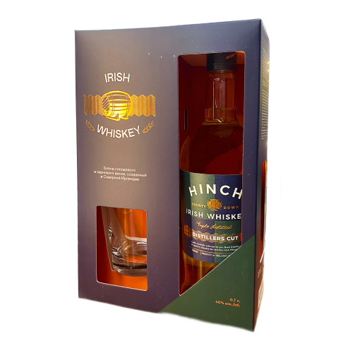 Виски "Hinch" Distillers Cut with a glass, 0.7 л