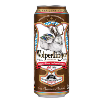 Пиво "Wolpertinger" Naturtrubes Hefeweissbier, in can, 0.5 л