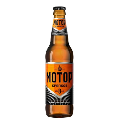 Пиво светлое Мотор Крепкое 8%, 0.45 л, стекло