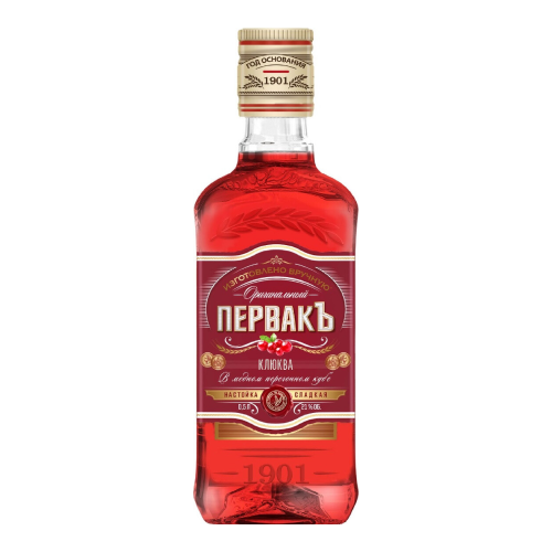 Ликер Русский Север, "Первакъ" Клюква, настойка сладкая, 0.5 л