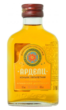 Коньяк пятилетний "Ардели" 0,1 л Россия